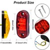 Tnisesm 6Pcs Amber+Red 2.5 Inch Waterproof Trailer Marker Lights, 2