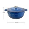 Molung 5 Quart Enameled Cast Iron Dutch Oven with Lid