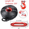 amopacorp 3/8" x 95ft Synthetic Winch Rope Cable + 10"