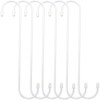 ESFUN 6 Pack 12 inch Extra Large S Hooks White
