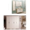 ANSIEDIO 2pcs Silver Aluminum Alloy Cabinet Cupboard Closet Wardrobe Door