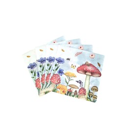 40Pcs Mushroom Paper Napkins Mushroom Guest Napkins Enchanted Forest Napkins Mushroom Party Tableware Fairy Tale Napkins Cottagecore Paper Napkins Woodland Napkins Mushroom Party Supplies 6.5 in