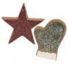 CWI Home Decor - Fake Faux Wood Christmas Cookies 2pc