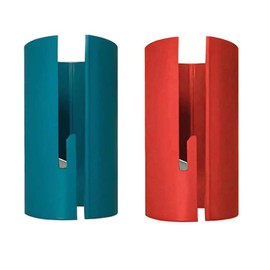 Wrapping Paper Cutter, Round Lip Kraft Paper Roll Slitter Cutter,Paper Cutter Slider Tool Set Christmas Gift Packing with 2 Blade (Green+red)