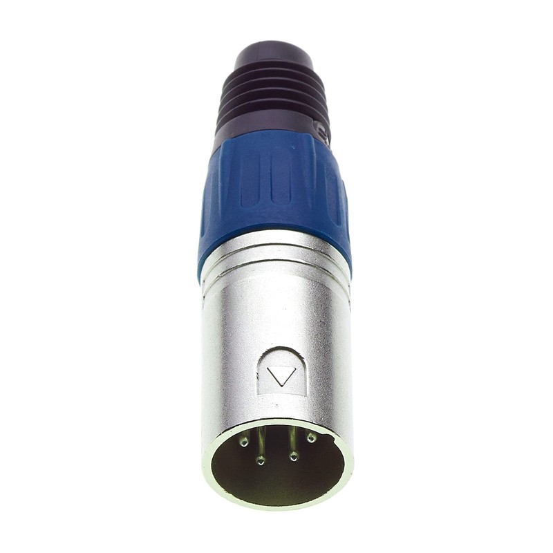 Keple 4 Pole XLR Plug, Blue - Male Audio Mic