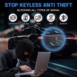 Extra Large Faraday Box & 2 Pack Faraday Bag for Key Fob Protector,Faraday Cage Car Key Fob Signal Blocker Box,Keyless Entry RFID Blocking Set,Protects Car Key with Industry Leading Faraday Protection