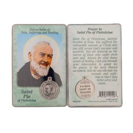 Saint St St. Pio of God Prayer Card Holy Card Cards Patronage Patron Healing Stress Problems with Medal