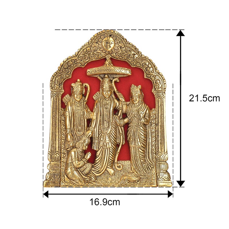 DreamKraft Antique White Metal Lord Ram Darbar Idol for Home