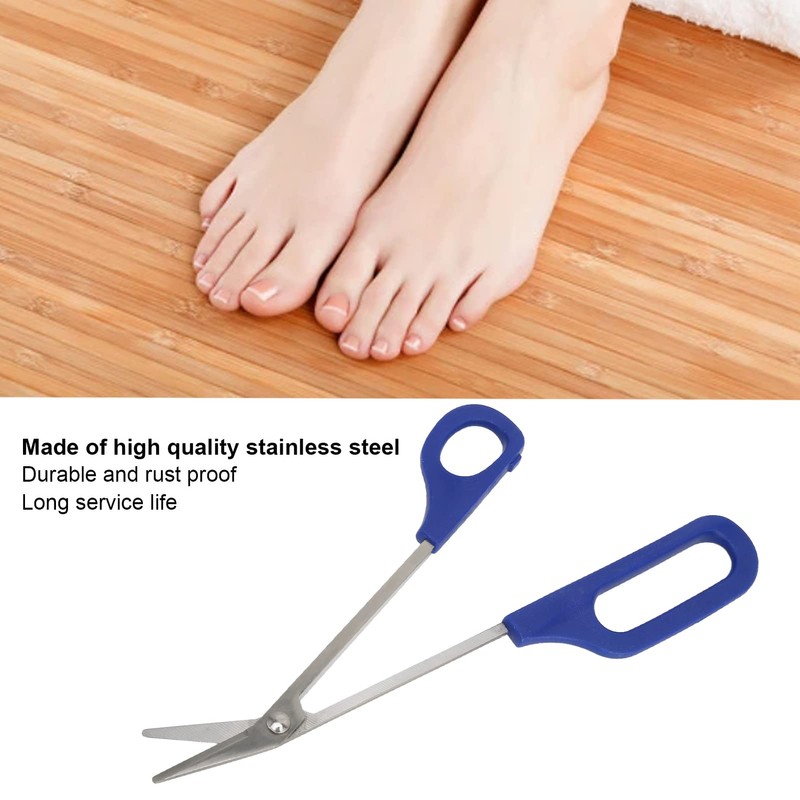 Toenail Scissors with Long Handle, Stainless Steel Nail Clippers with