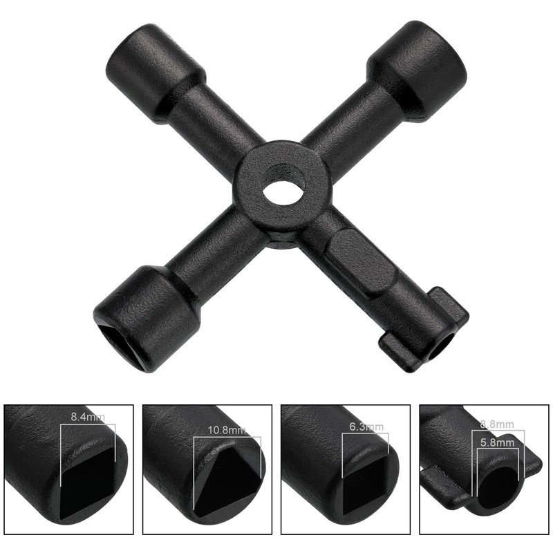 Mudder 11 Pcs Multi Functional Utility Key Kit Plumbers Key