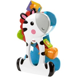Fisher-Price, Cebra Bloques de Actividades, Juguete para Bebé, 6 Meses en Adelante, Mueve Sus Manos Cuando el bebé Pone los Bloques rodates a través de la Apertura, Habilidades Motoras, Coordinación