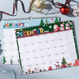 Wall Calendar 2025-2026 - 2025-2026 Calendar Wall, July 2025 - December 2026, 14.8" x 11.6", 2025-2026 Wall Calendar 18-Month with Twin-Wire Binding, Hanging Hook - 12 Different Themes