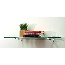 Spancraft Monarch Floating Glass Shelf (36 in. W x 10 in. D)