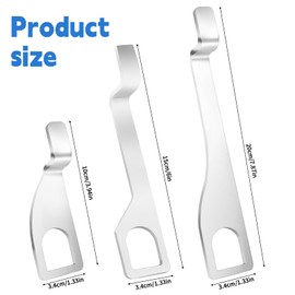 Pack of 3 Tailgate Stands, 10/15/20 cm Stainless Steel Car Tailgate Stand Accessories for VW T4 T5 T6 Multivan California Camping Bus