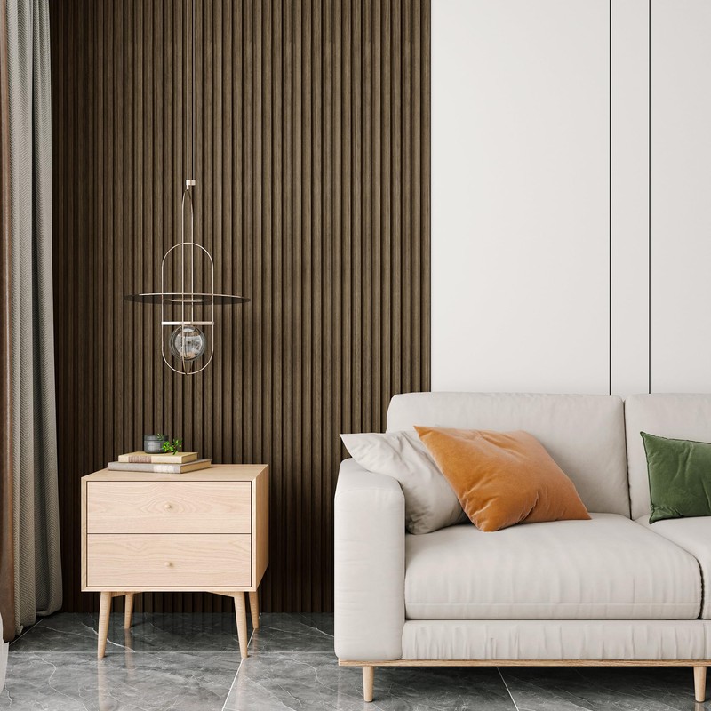 MODCART 16 Pack Slat Wall Panels, WPC Soundproof 3D Wall
