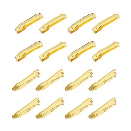 YELARXI Zipper Repair Kit, Metal Zipper Latch Slider Retainer Insert Pin Top Bottom Stoppers, #5 Fit for Jacket Coat Sewing Accessories (8 Pair, Light Gold)