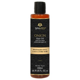SpaVed All-Natural, Vegan Onion Hair Oil, prevents hair thinning and relieves itchy scalp, 200ml