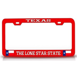 Custom Brother - Texas The Lone Star State Texas Metal Car SUV Truck License Plate Frame Rd e63