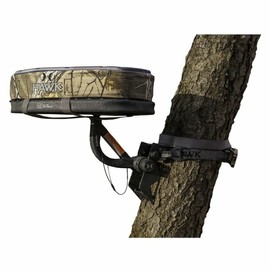 Hawk Any Angle 360 Degree Memory Foam Layered Steel Hunting Tree Seat With 7-Tilt Angle Adjustments, Black