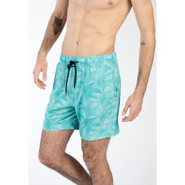 Spyder - Traje de baño estándar de Secado rápido, Ligero, elástico, 7 Pulgadas, Verde Azul Tristar, X-Large