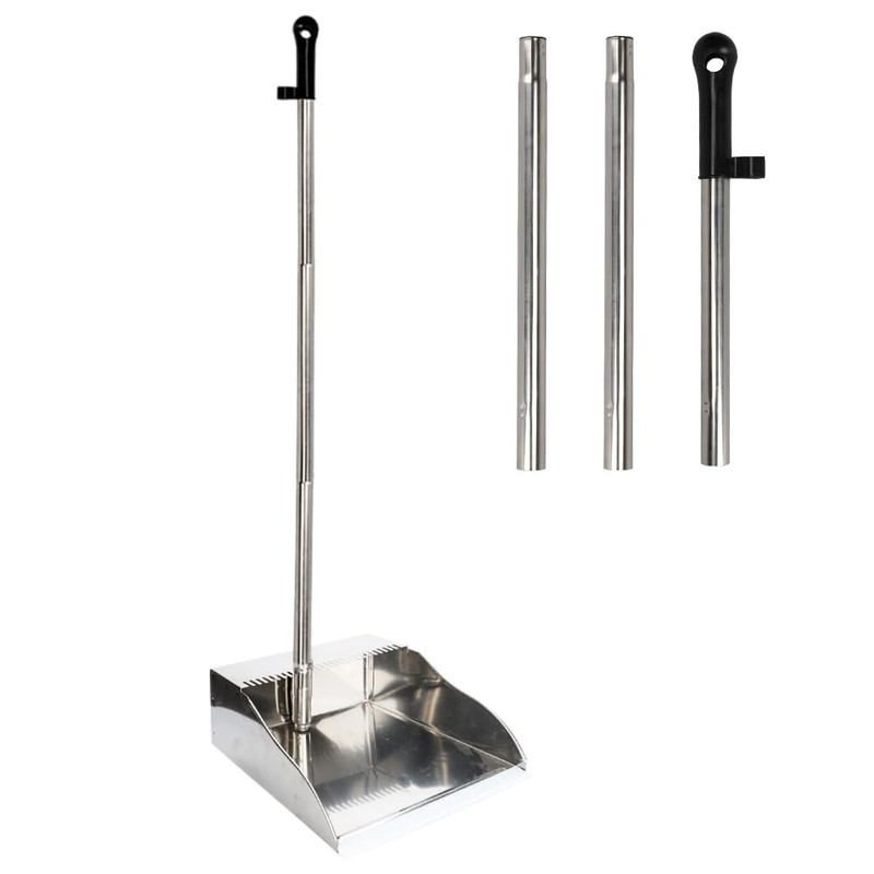 Stainless Steel Dustpan Metal Dustpan with Handle Heavy Duty Dust