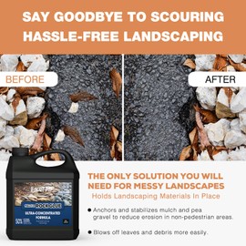 68 OZ Mulch Glue for Landscaping, Rock Glue for Landscaping and Stabilizing Mulch and Pea Gravel, Lasts up to 3 Years, Non Toxic, Fast Drying, Ready to Use