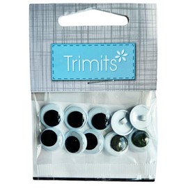 Toy/Craft Sew On Googly Eyes: 12mm - 10 Per Pack