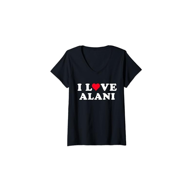 Ich liebe Alani passende Freundin & Freund Alani Name T-Shirt
