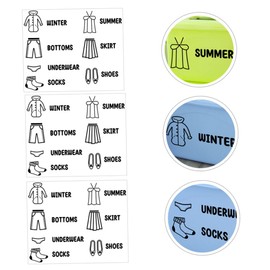 Hoement 3pcs Storage Cabinet Stickers Labels for Clothes Drawer Labels Costume Stickers Wardrobe Decoration Stickers s Dresser Decals for Wardrobe Doors Drawer Labels Girl