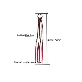 Girls Hair Extensions Accessories, 10Pcs Colorful Wigs Beauty Hair Bands Headwear Kids Twist Braid Rope Ponytail Hair Ornament Girls Hair Accessories Headdress, Gradient Colors Ponytail For Women