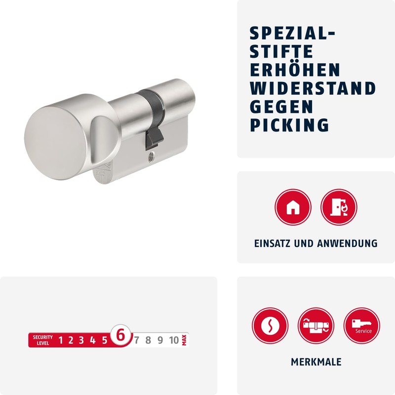ABUS K60N4530 Euro Profile Thumbturn Cylinder
