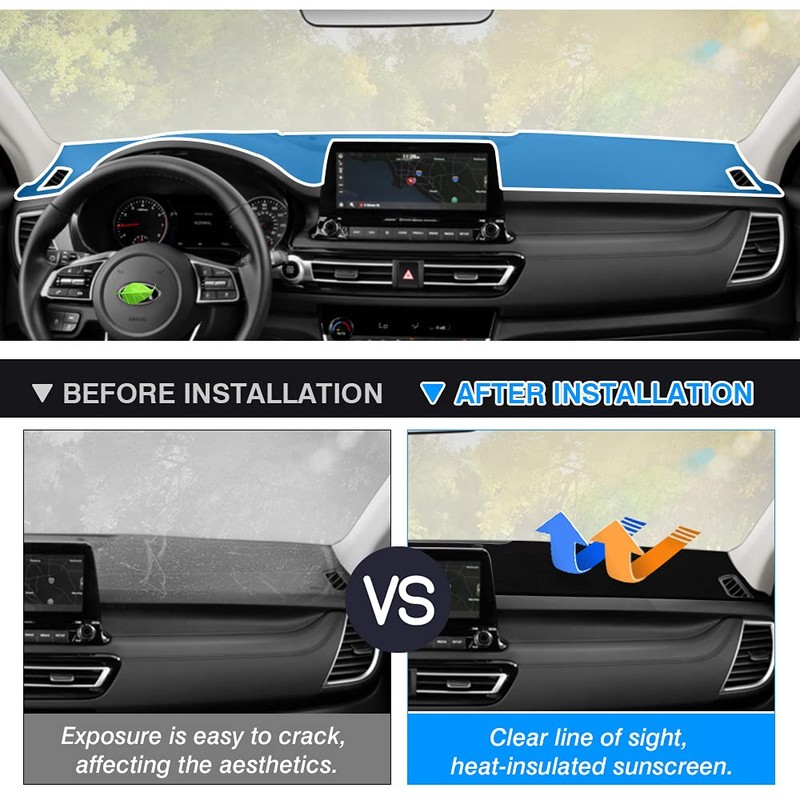 Autorder Dashboard Cover Mat for Kia Seltos 2021 2022 2023