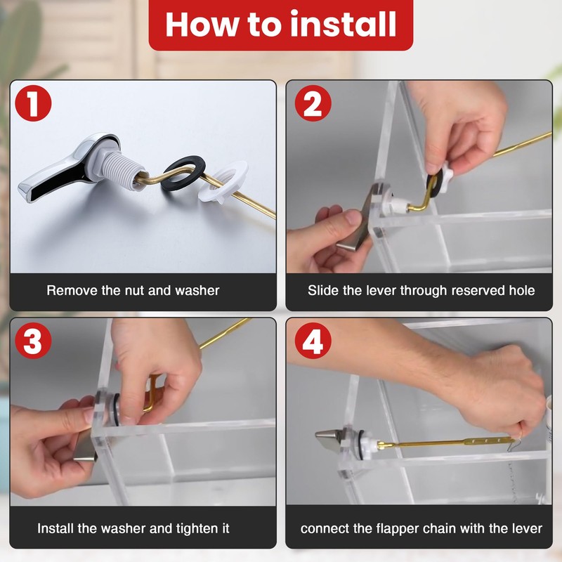 Saillong Universal Toilet Flusher Replacement Kit, Fill Valve, 2-Inch Flapper,