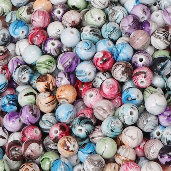 Belle Vous Pack of 500 Acrylic Beads for Threading Jewellery