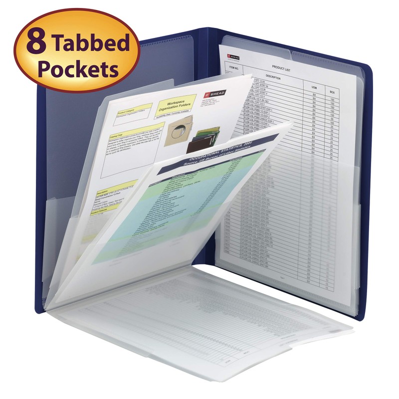 Smead Organized Up Multi Pocket Organizer, Eight Pockets, Letter Size,