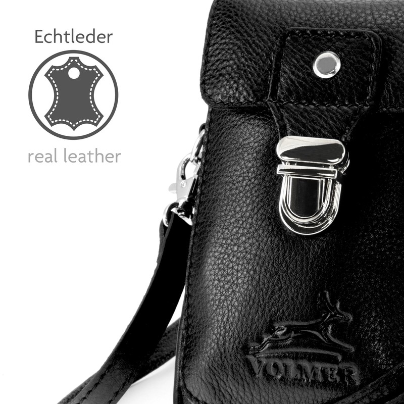 Fa.Volmer UrbanWalker Leather Case with Multiple Pockets | Belt Loop