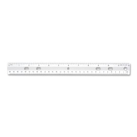 S.P. Richards Company Standard Metric Ruler, 12" Long, Holes for Binders, Clear (SPR01488)