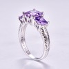 Psiroy 925 Sterling Silver Plated Princess Cut Simulated Amethyst 3