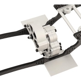 Pothyes SCX10 Side Plates for 1/10 RC Crawler Axial LCG Car DIY Chassis Frame Kit Aluminum Upgrade Parts, 2PCS (Silver)