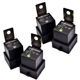HD Switch -4 Pack- AT75769 AM106305 Waterproof 40A Relay w/LED Indicator fits John Deere Tractor Mower Gator 12VDC