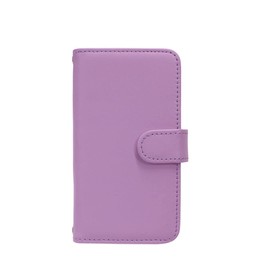 Suma Tsu AQUOS wish2 SH-51C A204SH Compatible Case Notebook Type Mobile Case Card Holder Solid Genuine Leather Colorful Simple Stand Strap Hole Magnet Fashionable Softbank A204SH (Purple) color-001