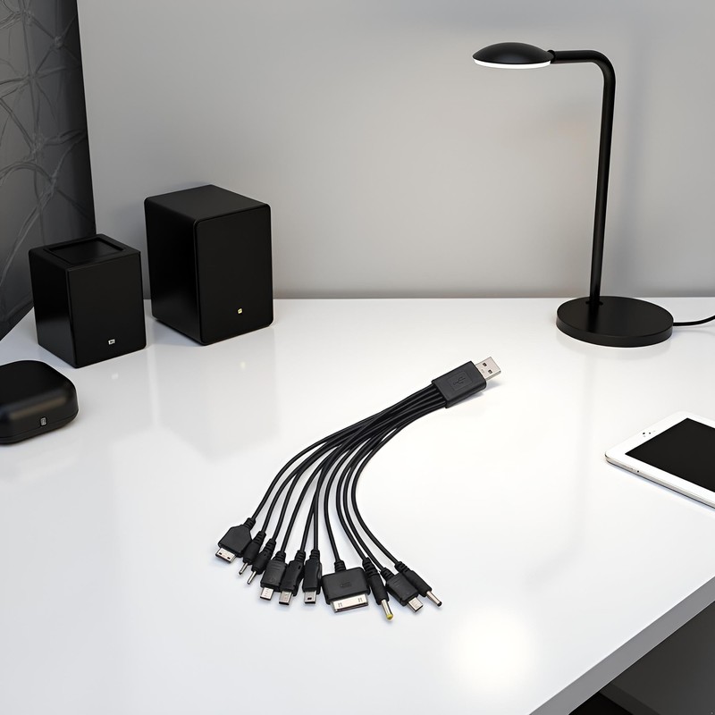 BWESOO Black 10 in 1 Universal USB Cable, Multiple Universal