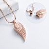 Imrsanl Angel Wings Cremation Jewelry for Ashes Pendant Stainless Steel