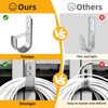 MooxHAI 50 Pack Wall Mount J Hook with Retainer Clip,Galvanized