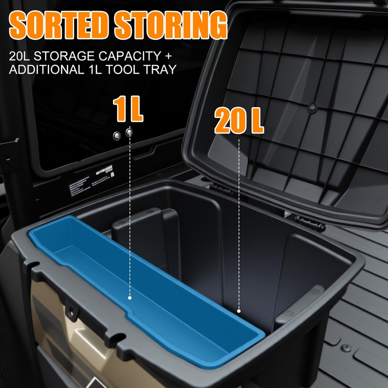 XATVXUTV 21L UTV Cargo Storage Box for Polaris Ranger 1000