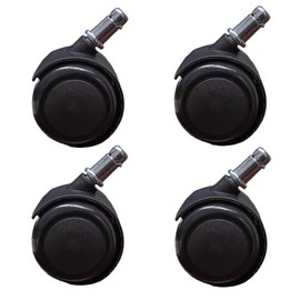 Chromcraft Set of 4 Chair Casters Replacement Rolling Chair Wheels for Chairs and Tables(Black)