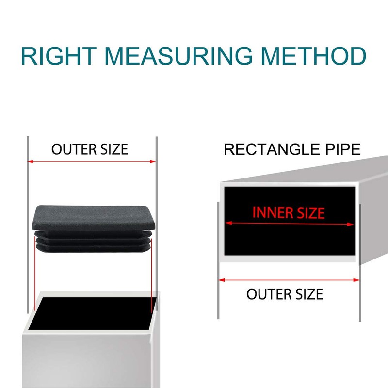 sourcingmap 10pcs 30 x 60mm Plastic Rectangle Ribbed Tube Insert