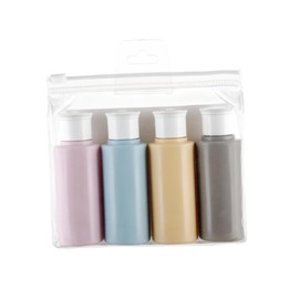 Mikinona Compact 4 Pack Travel Bottles 50ml Squeeze Shampoo Dispenser Leakproof for Body Wash Essential Oils Aromatherapy