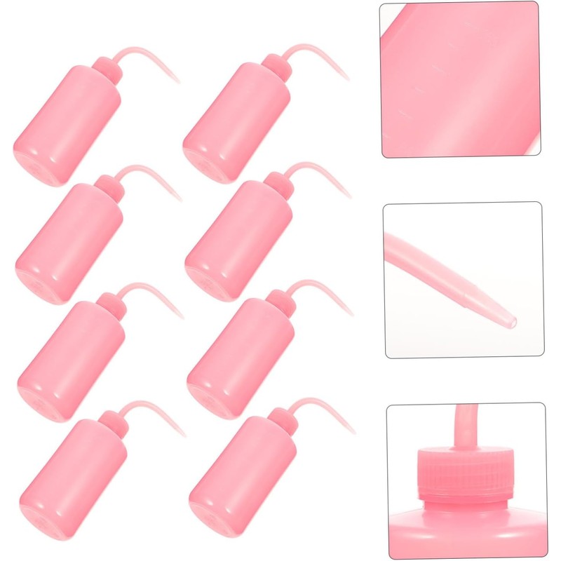Botella de Limpieza de Pestañas 250ml Rosa Abs 8 Piezas