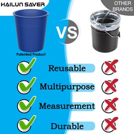 5 Gallon Bucket Liner Reusable Rubber Liner for Concrete Thinset